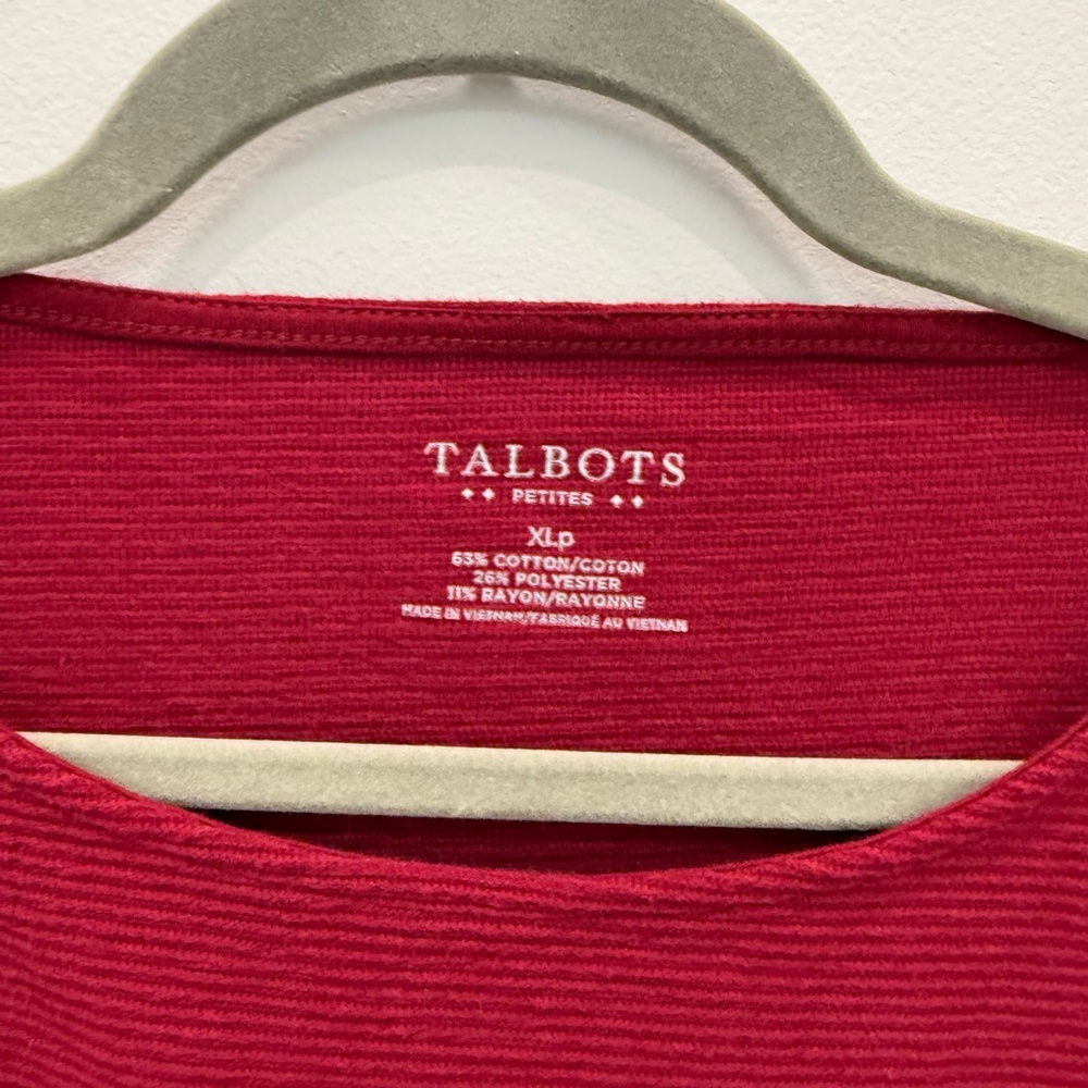 Talbots Red Long Sleeve Top - Picture 2 of 3